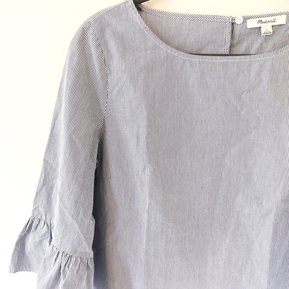 Madewell Striped Bell-Sleeve Top - Picture 4 of 6